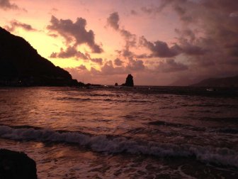 vulcano tramonto