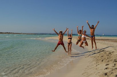 Spiaggia infinita Les illetas Formentera