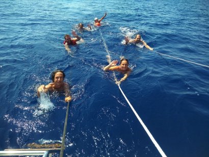 Bagno alla traina Formentera